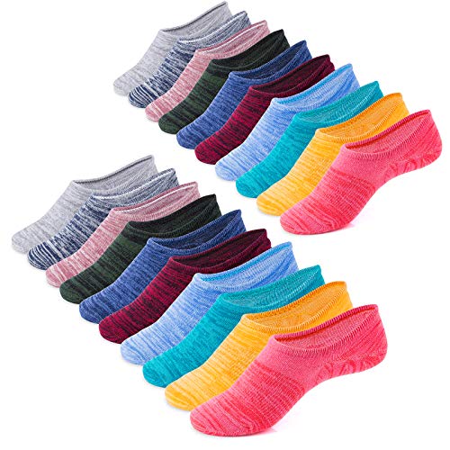 IDEGG No Show Socks Women 10 Pairs Low Cut Anti-Slid Athletic Casual Cotton Socks