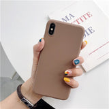 IDEGG Luxury Thin Soft Color Phone Case For Iphone 7 8 6 6s Plus 5s Se Silicone Back Cover Capa For Iphone X Xs 11 Pro Max Xr 12 Mini