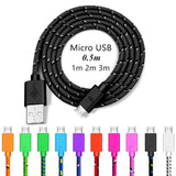 IDEGG 0.5/1m/2m/3m Braided Micro USB Cable Data Sync USB Charger Cable For Samsung S7 HTC LG Huawei Xiaomi Android Phone Cables