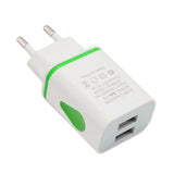 IDEGG  Universal 2.1A 5V LED 2 USB Charger Fast Wall Charging Adapter US/EU Plug USB Charger For iPhone For Samsung For HTC