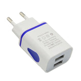 IDEGG  Universal 2.1A 5V LED 2 USB Charger Fast Wall Charging Adapter US/EU Plug USB Charger For iPhone For Samsung For HTC