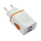 IDEGG  Universal 2.1A 5V LED 2 USB Charger Fast Wall Charging Adapter US/EU Plug USB Charger For iPhone For Samsung For HTC