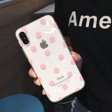 IDEGG  Case For iPhone 12 11 6 6s 7 8 Plus X XR 11Pro XS Max Transparent Cute Cartoon Love Heart Soft TPU For iPhone 12 Cover