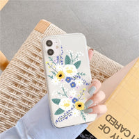 IDEGG  Case For iPhone 12 11 6 6s 7 8 Plus X XR 11Pro XS Max Transparent Cute Cartoon Love Heart Soft TPU For iPhone 12 Cover