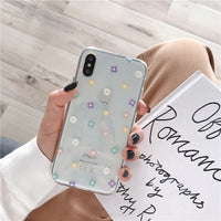 IDEGG  Case For iPhone 12 11 6 6s 7 8 Plus X XR 11Pro XS Max Transparent Cute Cartoon Love Heart Soft TPU For iPhone 12 Cover