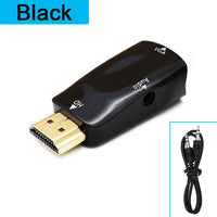 IDEGG Male to Female HDMI-compatible to VGA Adapter HD 1080P Audio Cable Converter For PC Laptop TV Box Computer Display Projector