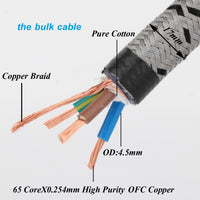 IDEGG -156 US AC Power Cord Power Cable hifi American Standard Audio CD Amplifier Amp US Power Cables EU US Plug Power