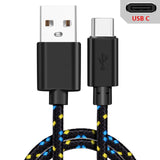 IDEGG USB Type C Cable for Samsung S20 S21 Xiaomi Nylon Braided Mobile Phone Fast Charging USB C Cable Type-C Charger Micro USB Cables