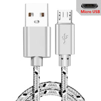 IDEGG USB Type C Cable for Samsung S20 S21 Xiaomi Nylon Braided Mobile Phone Fast Charging USB C Cable Type-C Charger Micro USB Cables