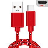 IDEGG USB Type C Cable for Samsung S20 S21 Xiaomi Nylon Braided Mobile Phone Fast Charging USB C Cable Type-C Charger Micro USB Cables