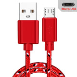 IDEGG USB Type C Cable for Samsung S20 S21 Xiaomi Nylon Braided Mobile Phone Fast Charging USB C Cable Type-C Charger Micro USB Cables