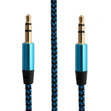 IDEGG 1m Nylon Aux Cable 3.5mm Plug Male To Male Jack Auto Car Audio Cable Kabel Line Cord For IPhone 7 for Xiaomi Smart Phone