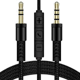 IDEGG 1.2m Audio Cable 3.5mm to Jack 3.5mm Speaker Line Aux Cable Male to Male with Mic to volume control for Headphone Car speaker