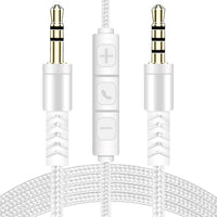 IDEGG 1.2m Audio Cable 3.5mm to Jack 3.5mm Speaker Line Aux Cable Male to Male with Mic to volume control for Headphone Car speaker