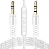 IDEGG 1.2m Audio Cable 3.5mm to Jack 3.5mm Speaker Line Aux Cable Male to Male with Mic to volume control for Headphone Car speaker