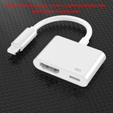 IDEGG Lightning To HDMI-Compatible 2 Ports Splitter Cable Converter 1080P Digital AV Adapter Phone  Accessories for iPhone iPad To TV