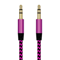 IDEGG 1m Nylon Aux Cable 3.5mm Plug Male To Male Jack Auto Car Audio Cable Kabel Line Cord For IPhone 7 for Xiaomi Smart Phone
