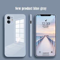 IDEGG Liquid Glass Case For iPhone 12 11 Pro XS Max X XR 7 8 Plus SE2 2020 Scratch-Resistant Colorful Back Cover Protective Case