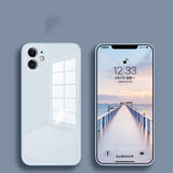 IDEGG Liquid Glass Case For iPhone 12 11 Pro XS Max X XR 7 8 Plus SE2 2020 Scratch-Resistant Colorful Back Cover Protective Case