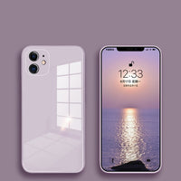 IDEGG Liquid Glass Case For iPhone 12 11 Pro XS Max X XR 7 8 Plus SE2 2020 Scratch-Resistant Colorful Back Cover Protective Case