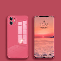 IDEGG Liquid Glass Case For iPhone 12 11 Pro XS Max X XR 7 8 Plus SE2 2020 Scratch-Resistant Colorful Back Cover Protective Case