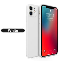 IDEGG Luxury Square Frame Soft Liquid Silicone Case For iPhone 12 11 13 Pro Max Mini X Xr Xs SE 2 2020 6 6s 7 8 Plus Shockproof Cover