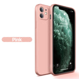 IDEGG Luxury Square Frame Soft Liquid Silicone Case For iPhone 12 11 13 Pro Max Mini X Xr Xs SE 2 2020 6 6s 7 8 Plus Shockproof Cover