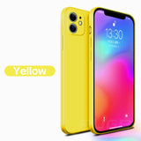 IDEGG Luxury Square Frame Soft Liquid Silicone Case For iPhone 12 11 13 Pro Max Mini X Xr Xs SE 2 2020 6 6s 7 8 Plus Shockproof Cover