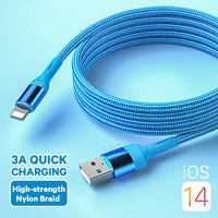 IDEGG Quick Charge USB Cable For iPhone 13 12 11 Pro Max XS X 6s 7 8 Plus Origin Mobile Phone Charger Cord Data Charger Wire 1/1.5/2M