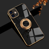 IDEGG Magnetic Case For iPhone 13 12 11 Pro Max XS XR X S 7 8 Plus SE 2020 Mini Soft Bumper Frame Shell Cover With Ring Holder