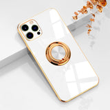 IDEGG Magnetic Case For iPhone 13 12 11 Pro Max XS XR X S 7 8 Plus SE 2020 Mini Soft Bumper Frame Shell Cover With Ring Holder