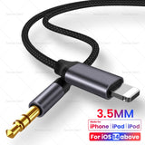 IDEGG For iPhone 3.5mm Jack Aux Cable Car Speaker Headphone Adapter for iPhone 13 12 11 Pro XS Audio Splitter Cable for iOS 14 Above