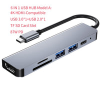 IDEGG 8 IN 1 USB C HUB Type C to 100M RJ45 HDMI-Compatbile Adapter PD Charge USB 3.0 2.0 HUB Splitter TF SD Card Slot for MacBook Pro