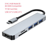 IDEGG 8 IN 1 USB C HUB Type C to 100M RJ45 HDMI-Compatbile Adapter PD Charge USB 3.0 2.0 HUB Splitter TF SD Card Slot for MacBook Pro