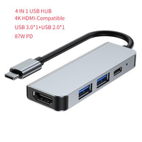 IDEGG 8 IN 1 USB C HUB Type C to 100M RJ45 HDMI-Compatbile Adapter PD Charge USB 3.0 2.0 HUB Splitter TF SD Card Slot for MacBook Pro